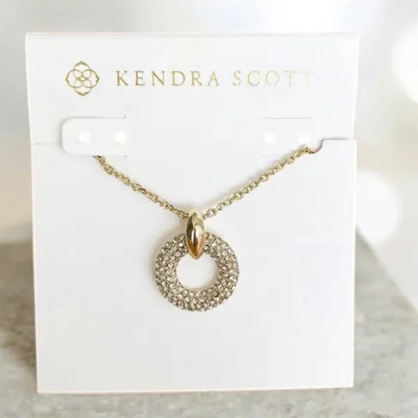 Kendra Scott Mikki Pave Pendant Necklace is a gold-toned necklace - Image 6