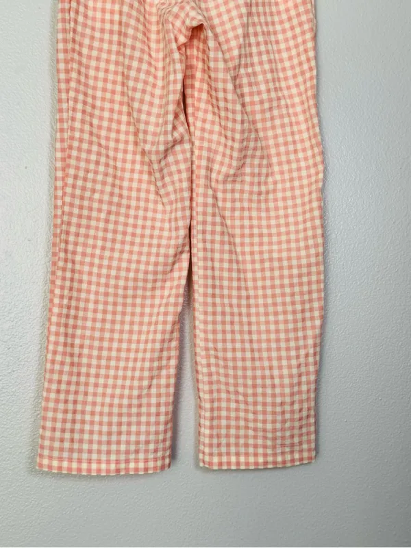 Sonderhaus Perfect Pants Pink & White Gingham Relaxed Fit Cotton Pants Size XS - Image 8