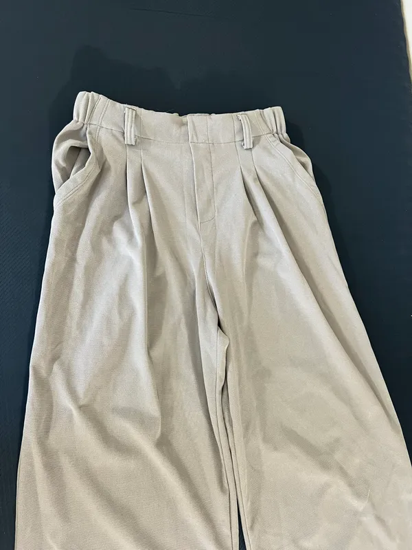 Halara Gray  Wide Leg Waffle Work Pants - Image 2