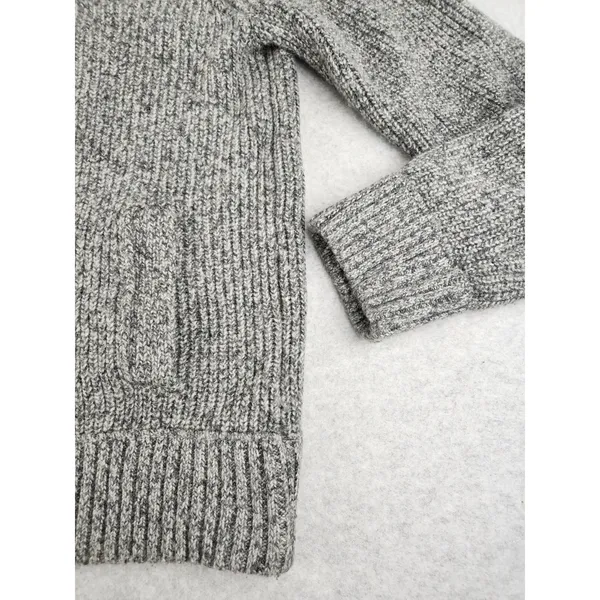 Soft! Abercrombie‎ & Fitch Knitted Wool Blend SWEATER Cable Hoodie Moose XXL - Image 3