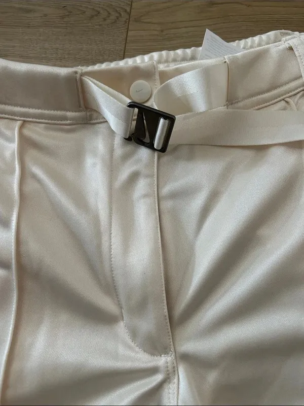 Nike Belted Pintuck Pants, Chalk, size small, NWT - Image 8