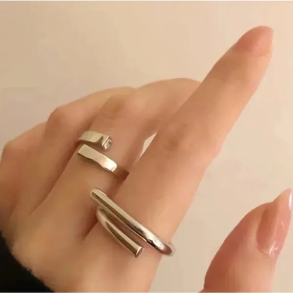 Boutique Unisex Solid Wrap‎ 925 Sterling Silver Band Ring, Adjustable - Image 8