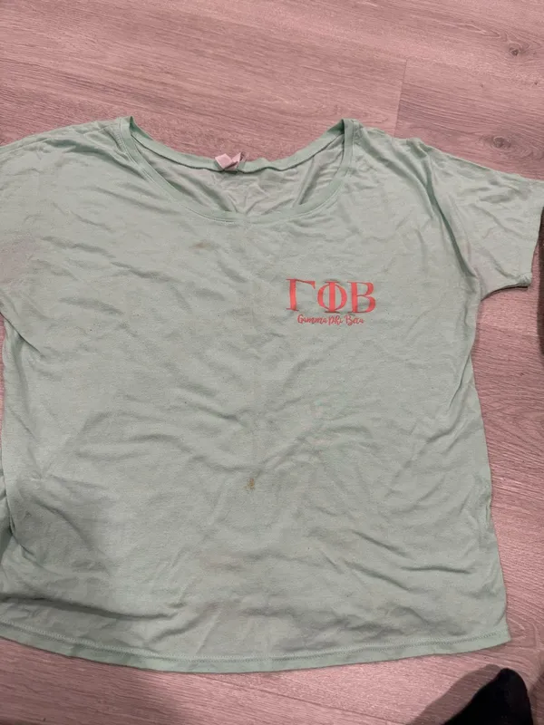 Grey-Blue and pink Gamma Phi Beta T shirt - Image 4
