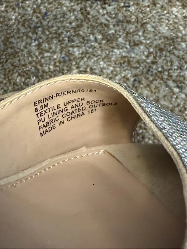 Steve Madden Women's Erin Rhinestone Heels 8.5 Mule Sandals Nude - Image 9