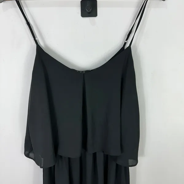 ZOA New‎ York Dress M Black Minimalist Overlay Layered Evening Cocktail Party - Image 3