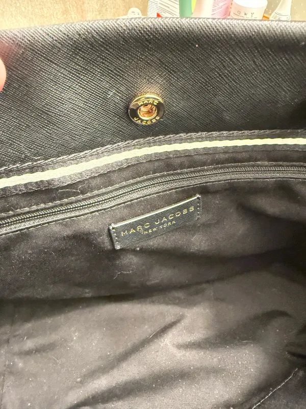 Marc Jacobs Black Leather Tote - Image 2
