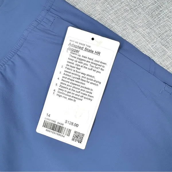 Lululemon Adapted State High Rise Jogger Pants Oasis Blue Size 14 NWT - Image 8