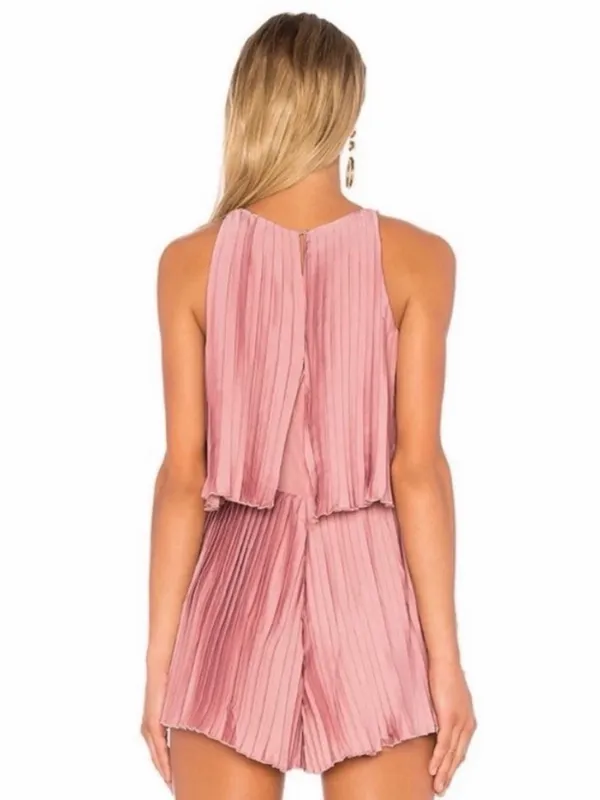 NWOT Lovers And Friends Nicki Pleated Romper Coquette Modern Sz‎ S - Image 3