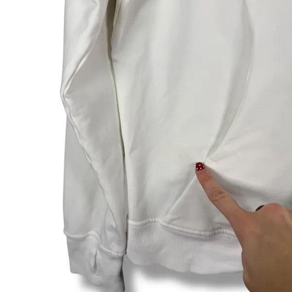 Lululemon Scuba White Pullover Hoodie Sweatshirt Size‎ 6 Raglan Sleeve - Image 5