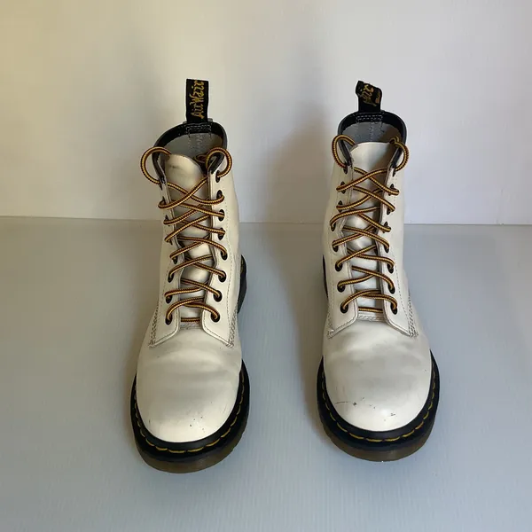 Dr. Martens 1460 White Leather 8-Eye Combat Boots Women’s US 7 UK 5 EU 38 - Image 4
