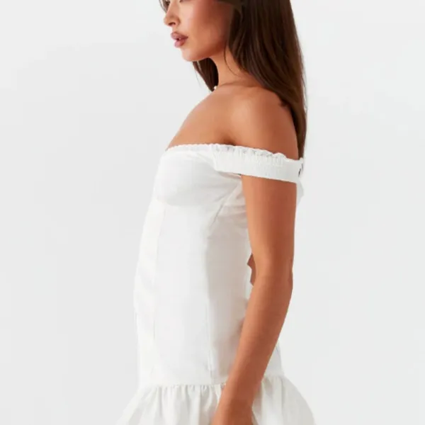 Peppermayo Mini Dress- White 8 - Image 2