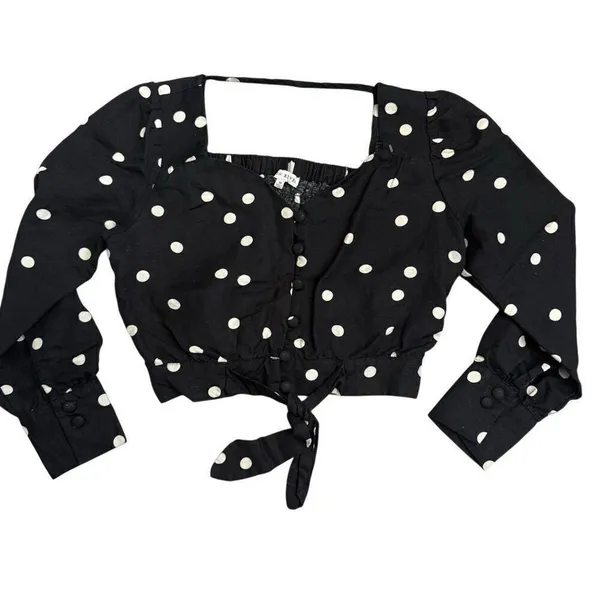 Moon river padme polka dot blouse size Medium - Image 5