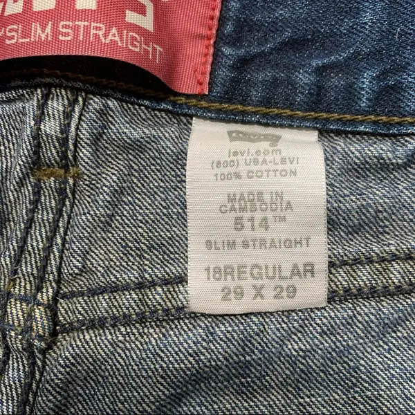 Vintage Levis 514 Jeans Red Tab Slim Straight - Image 8