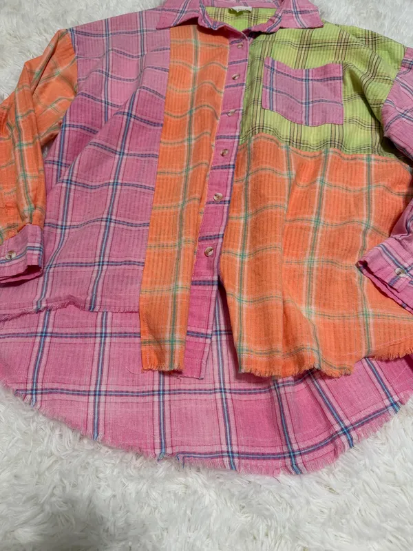 Oversized Colorful Flannel Multiple - Image 2
