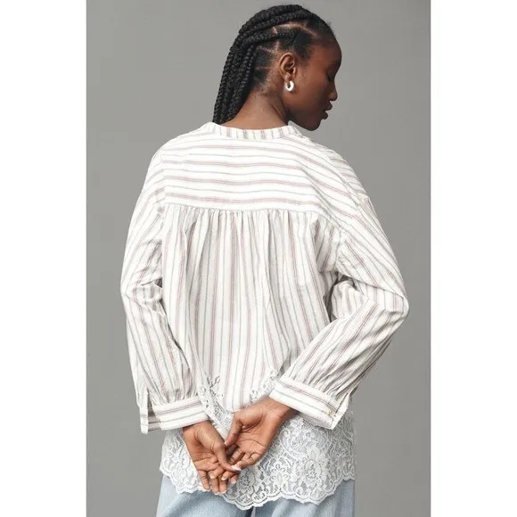 Pilcro Anthropologie Lacey Tunic Coastal Travel Cottagecore Feminine Dainty XS - Image 6