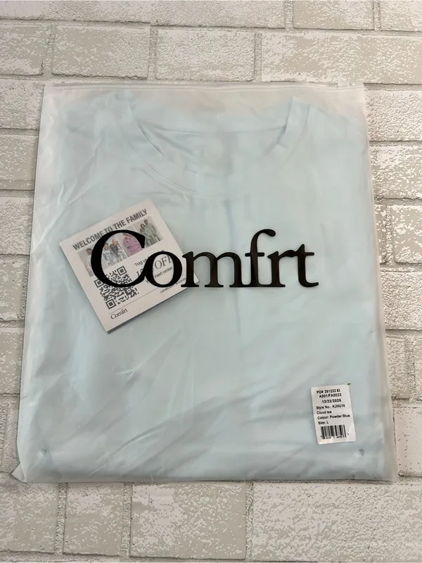Comfrt Cloud Lounge Powder Blue Tshirt Size Large - Image 2