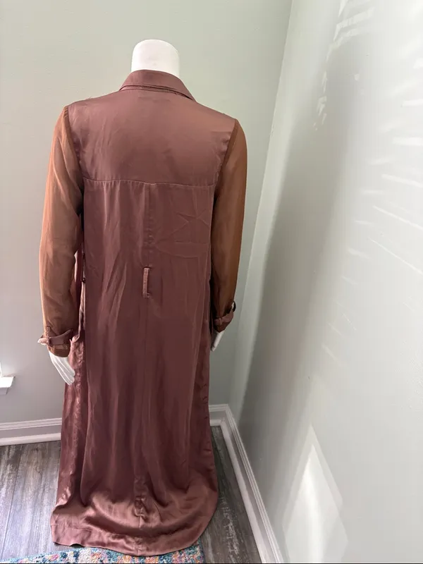 HOUSE OF CB Coryn Rose gold satin duster XS - Image 7