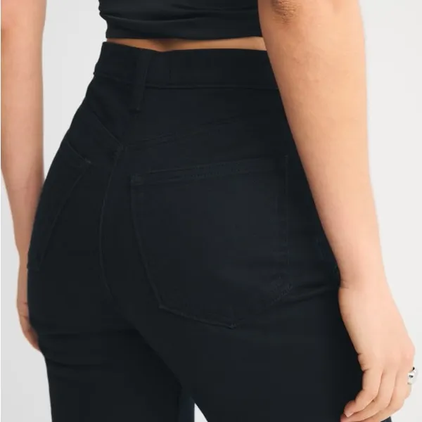 Abercrombie & Fitch Ultra High‎ Rise 90s Straight Jean in Black Size 24 or 00 - Image 11