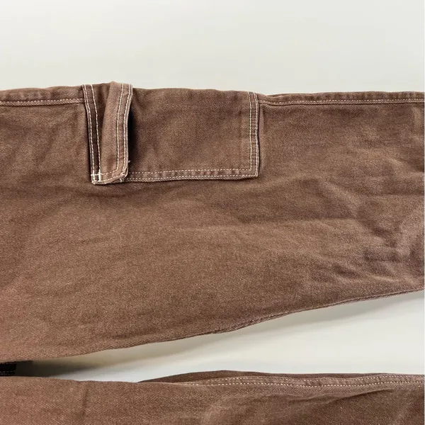 Hollister Ultra High Rise Dad Cargo Jeans Womens 26x31 Brown Y2K Utility - Image 4