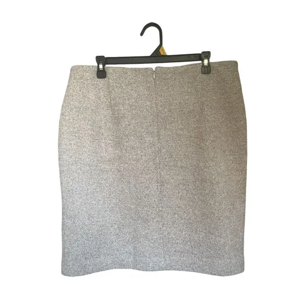 NWT Ann Taylor Silver Gray Shimmery Straight Pencil Skirt Size 14 Wool Blend - Image 2