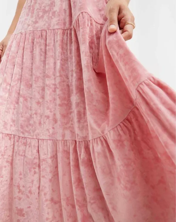 Aerie Velvet Tiered Maxi Dress - Image 5