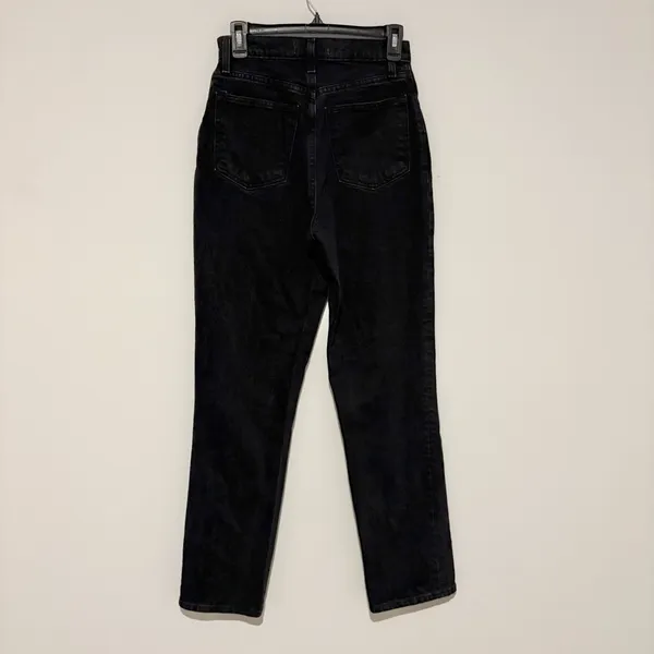 Abercrombie & Fitch Vintage Ultra High Rise 90s Straight Jean saturated‎ black 2 - Image 2