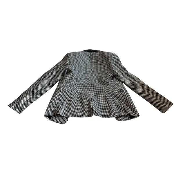 NWT‎ Catherine Malandrino Blazer Size 2 Black White Houndstooth Professional - Image 2