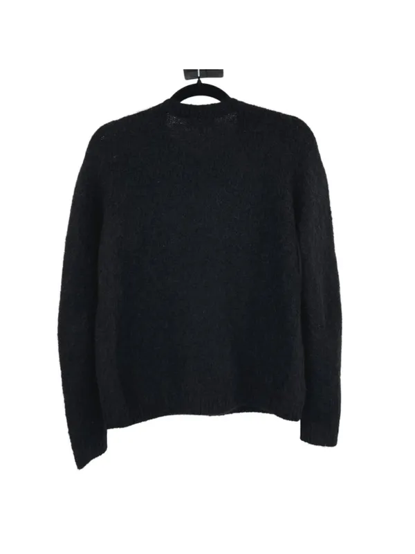 Sézane La Maille Black Sweater Floral Embroidery Size XS Cottage Folk Nouveau - Image 7