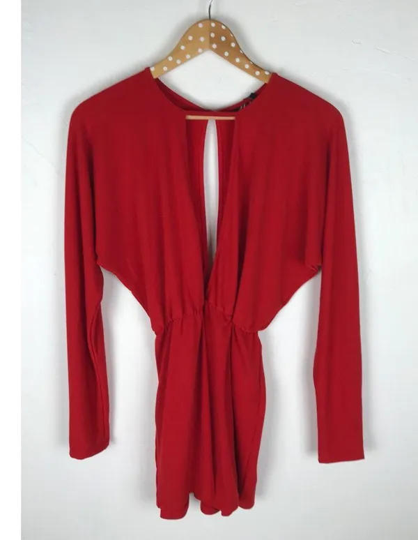 Motel Rocks Revolve Red Hot Romper NEW - Image 3