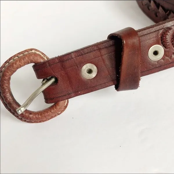 Tooled Leather Belt - Image 6