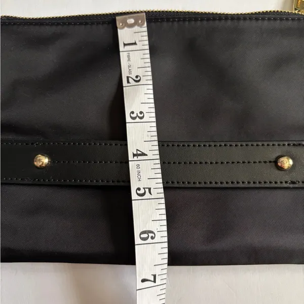 Source Unknown Black Clutch with Gold Accents - Image 5