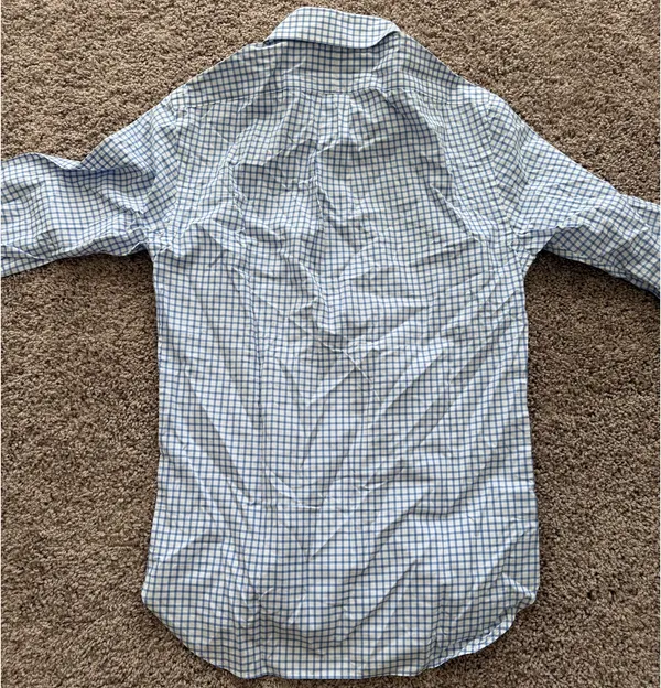 Ralph Lauren Light Blue and White Checked Button-Down Shirt - Image 3