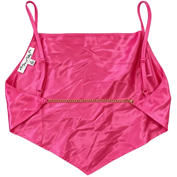 Vine and Valley Hot Pink Satin Corset Cami Top – Size M - Image 2