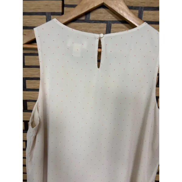 Loft‎ Tan Polka Dot Tank Top Size Large - Image 5