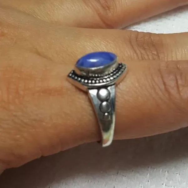 Opalite Ethnic Sterling Silver Gemstone Ring size - Image 2
