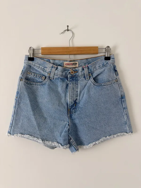 Vintage London Jean Light Wash High Waisted Jean Shorts Size 6 - Image 2
