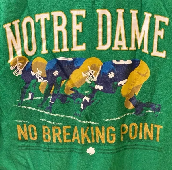 Limited Edition 2018 Notre Dame Fighting Irish Football Shirt Green S Retro - Image 5