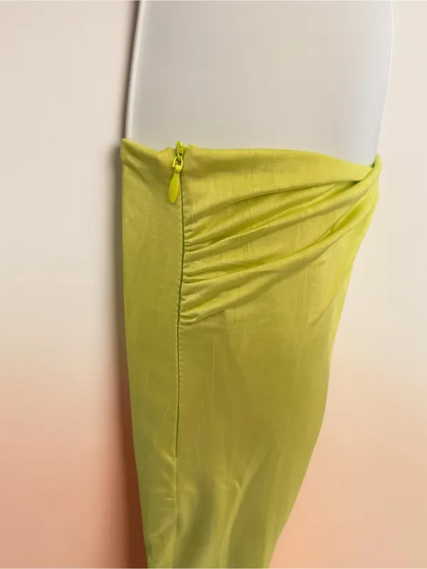 Super down- Karolyna Maxi Skirt Set Neon Lime Two-Piece Strapless Set Size XS - Image 6