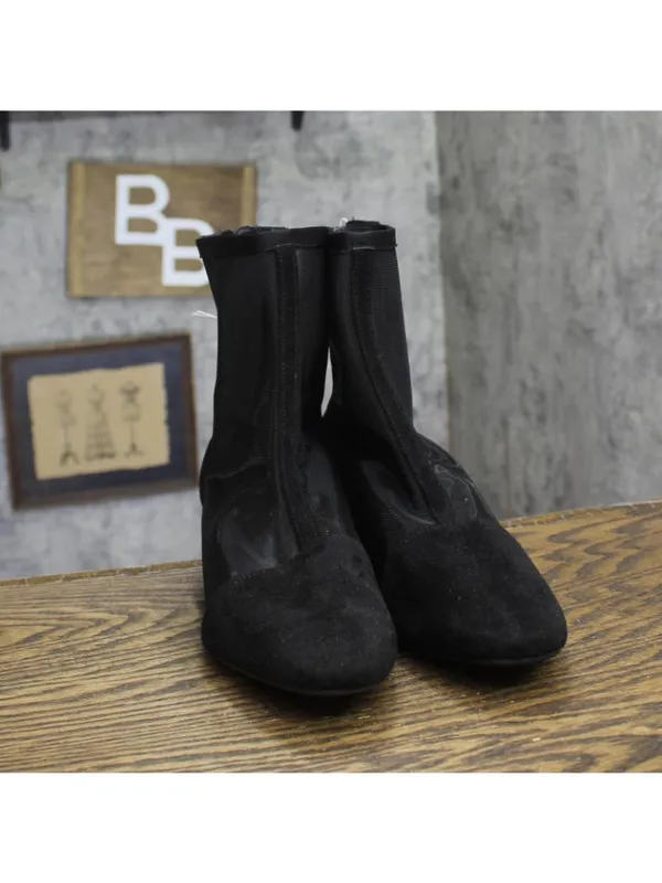 A New Day Womens Celaena Boots Block Heel Mesh 94568459 Black 8.5M - Image 3