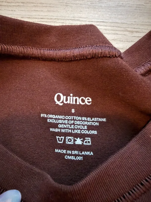 Quince Stretch Cotton Jersey Cropped Fitted T-Shirt - Cocoa - Image 5