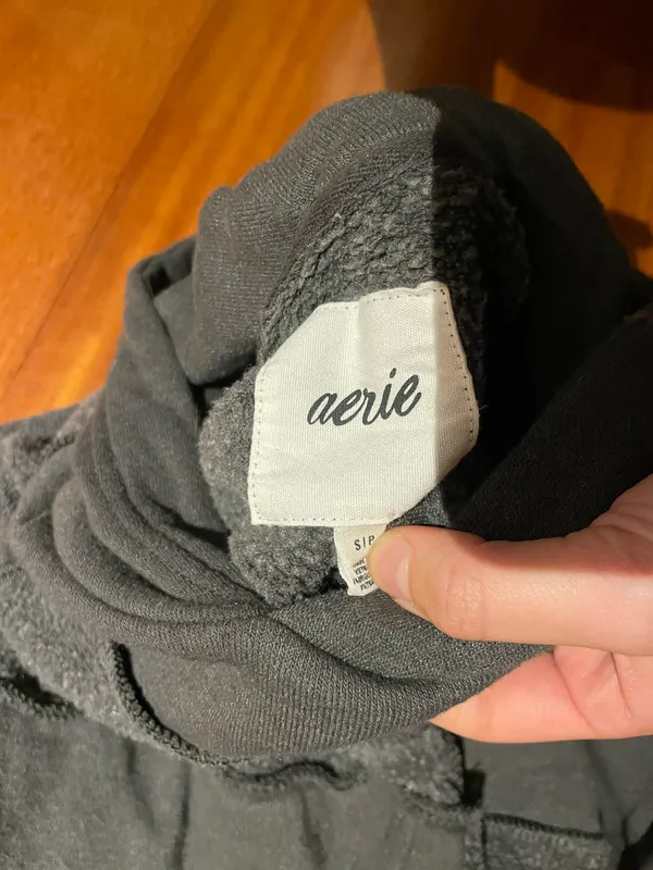 Aerie Sherpa Patch Work Hoodie s - Image 6