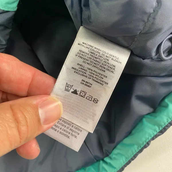 Columbia Jacket Womens Small Blue Turquoise‎ Full Zip Hooded Puffer Zip Pockets - Image 4