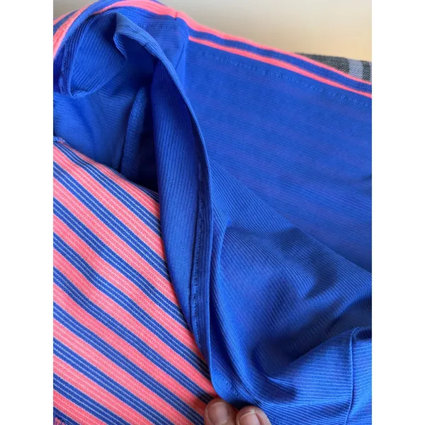 Lilly Pulitzer Pink Blue Striped Fit & Flare Dress Medium Preppy Resort - Image 8