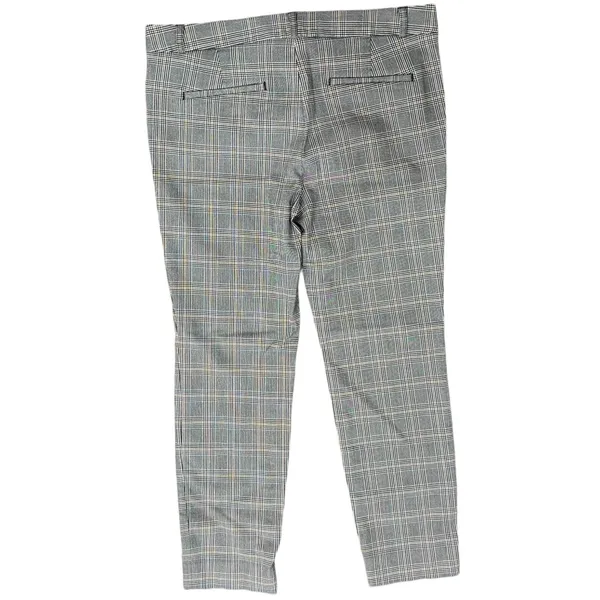 Banana Republic Sloan Plaid Black Tan Slim Leg Trousers Pants size 12 Pockets - Image 8