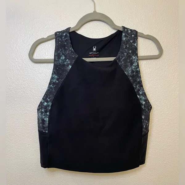 Spyder Women’s Active Black Activewear Sport Bra Top Size L‎ - Image 2
