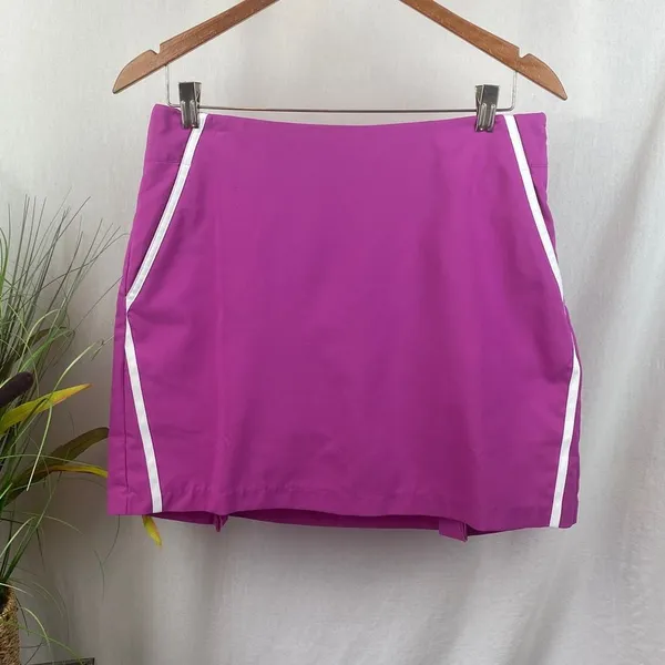 Adidas Pink & White Mini Skort Tennis Athletic Skirt 6 - Image 2