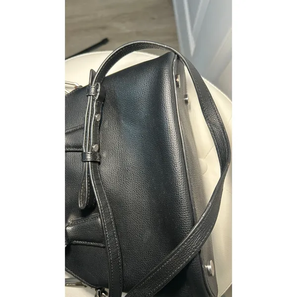 Kate Spade Black Pebbled Leather Dome Satchel Crossbody Bag Capsule‎ Purse - Image 12