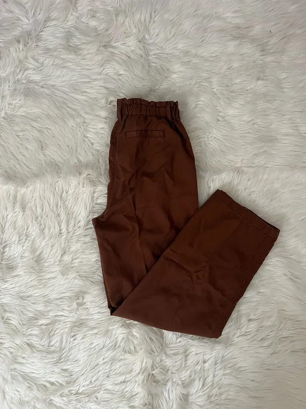 GAP Easy Twill Brown Straight-Leg Pants Size Medium  - Image 3