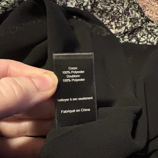 ASTR‎ The Label Floral Smocked Tiered Midi Dress Black White Purple Medium - Image 6