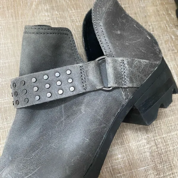 Sorel Leather Lolla II Ankle Boot Womens 7 Waterproof Quarry Grey Studded Bootie - Image 5